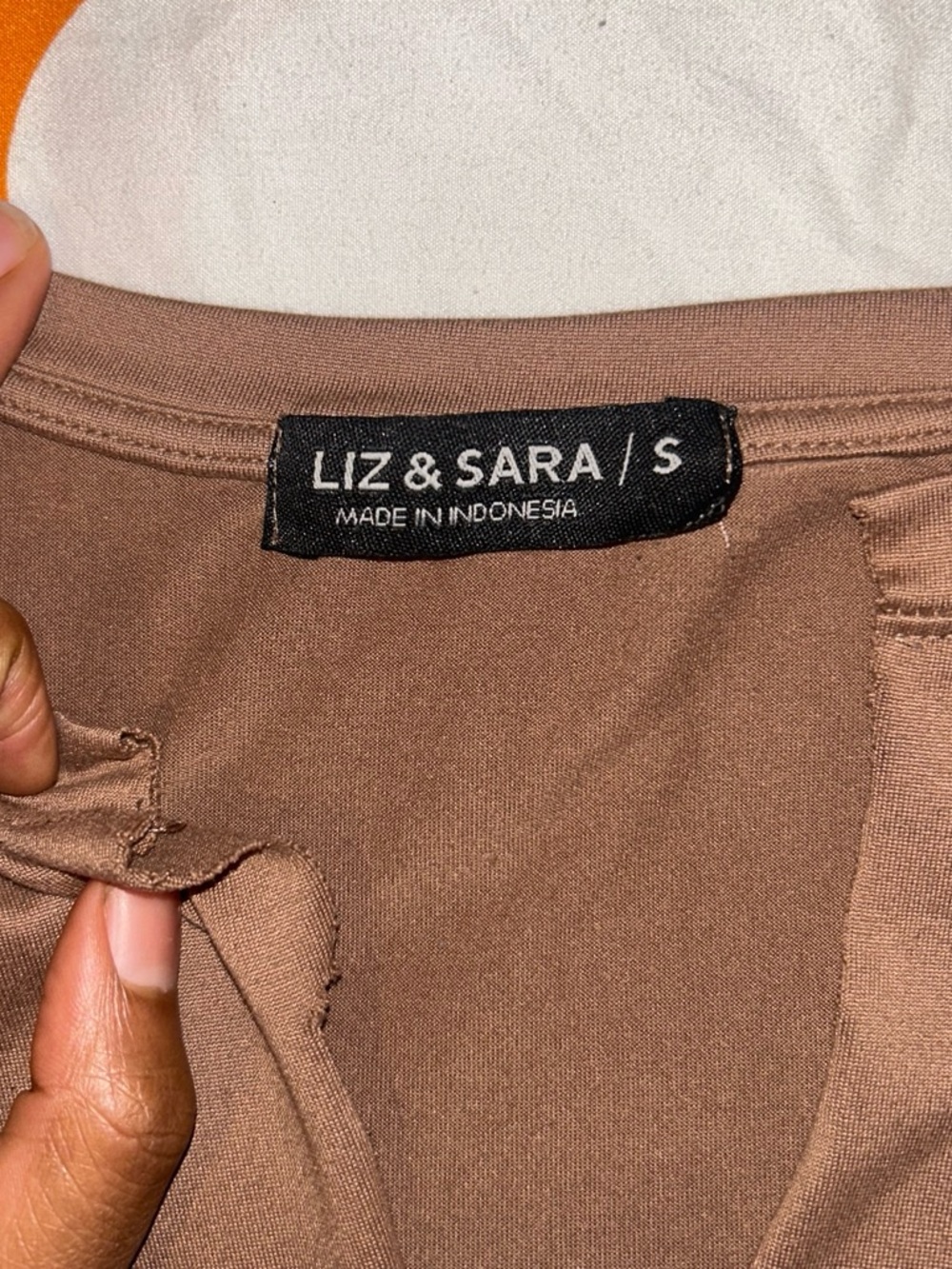 Women's Brown Crop top Liz and Sara small